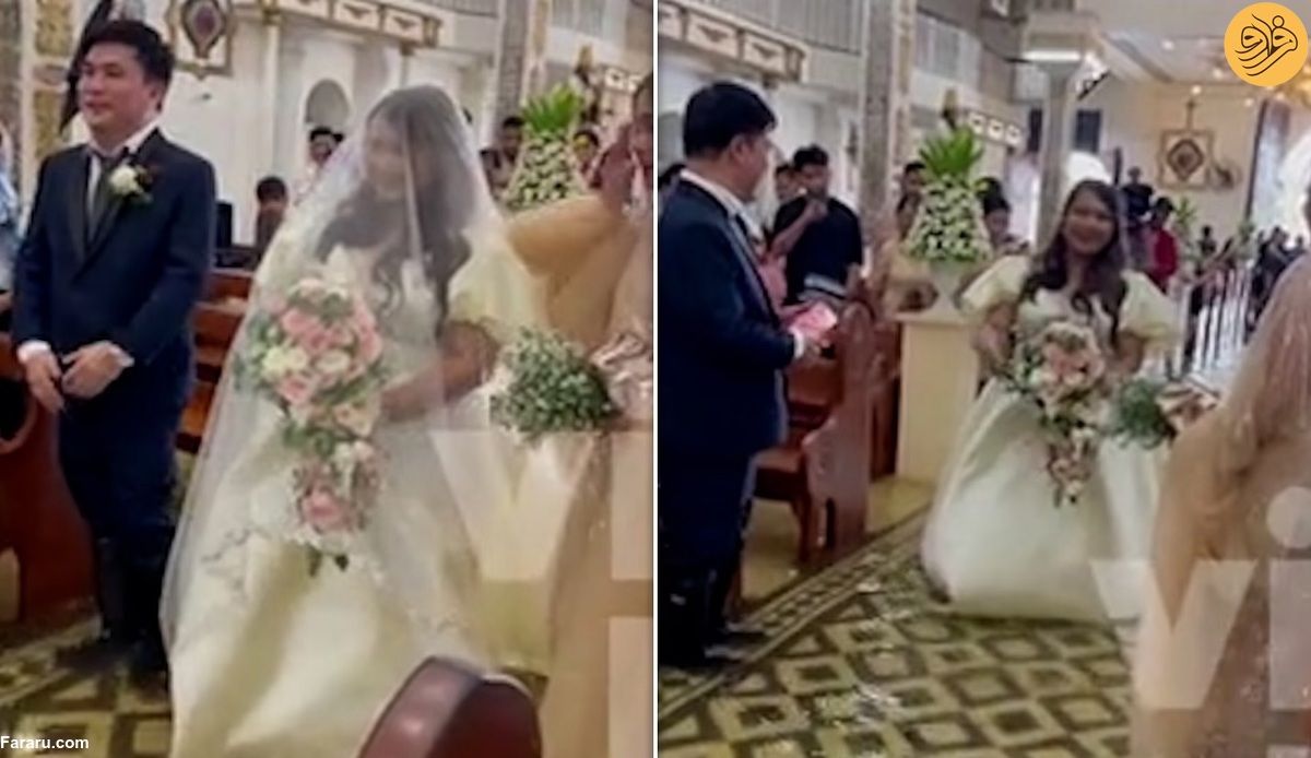 ویدئو عجیب از مراسم عروسی یک زوج در سیل
