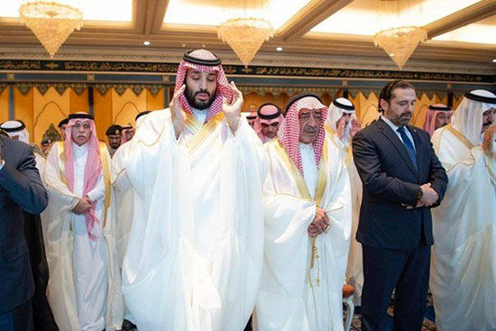 نخست‌وزیر لبنان نماز عید فطر را با شاه سعودی خواند